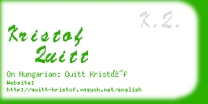 kristof quitt business card